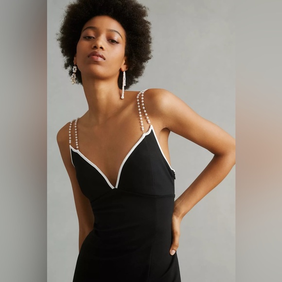 Anthropologie Maeve Pearl-Strap Midi Dress - Picture 6 of 16